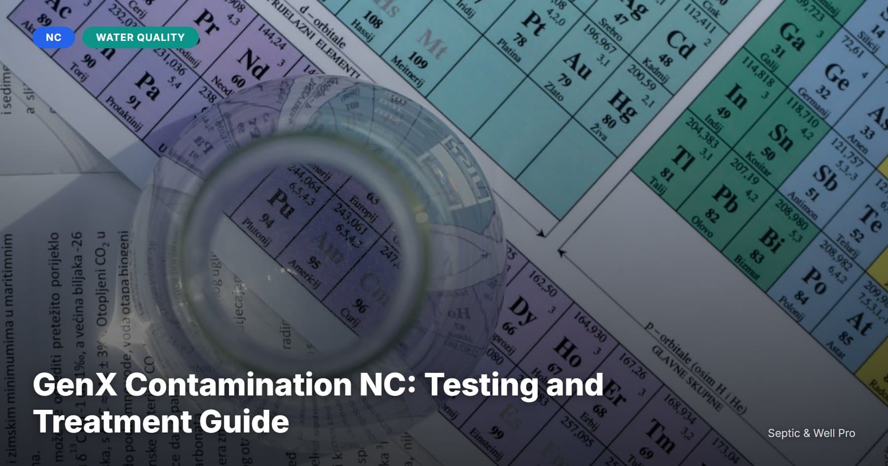 GenX Contamination NC: Testing and Treatment Guide