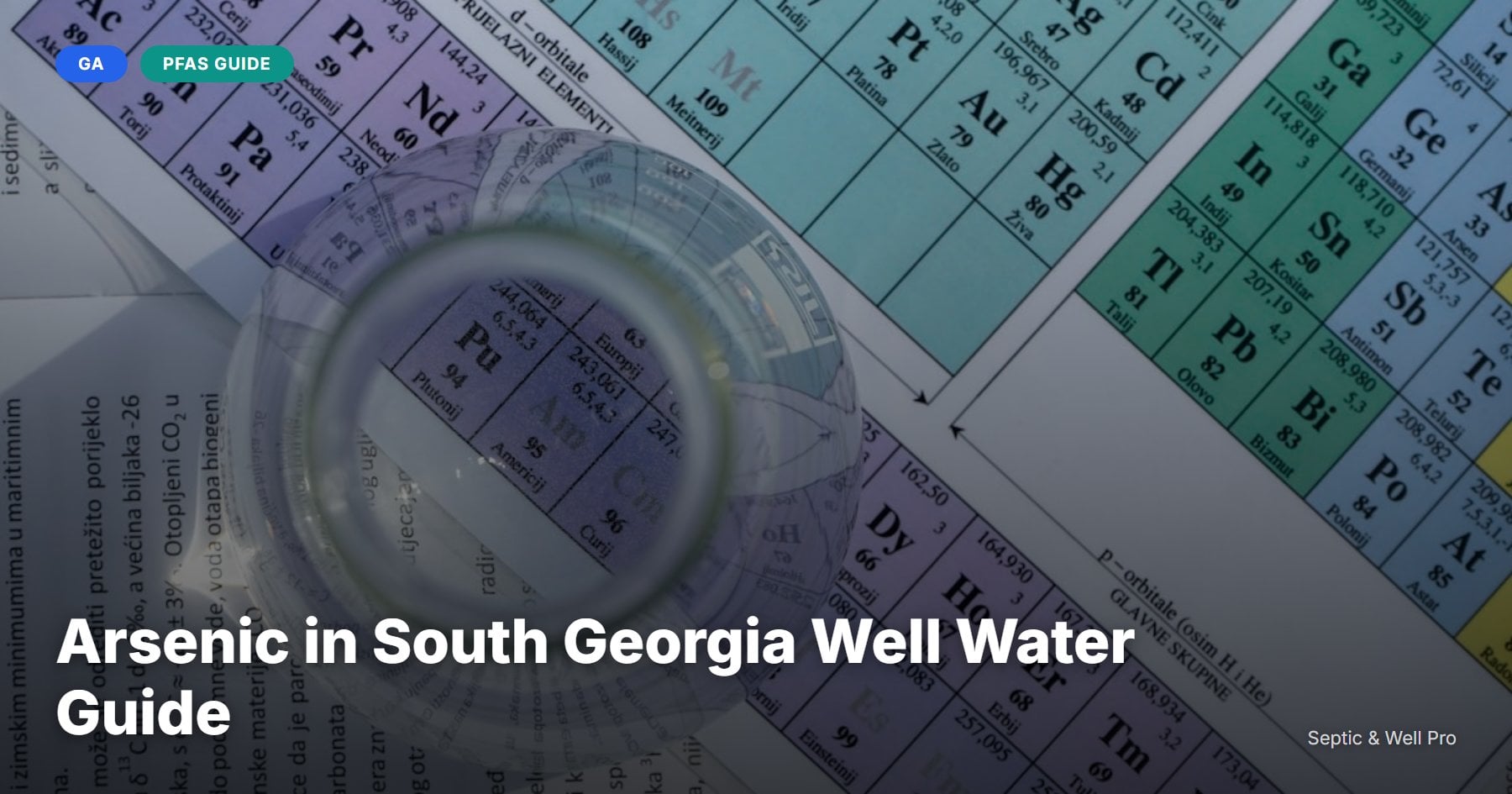 Arsenic in South Georgia Well Water Guide