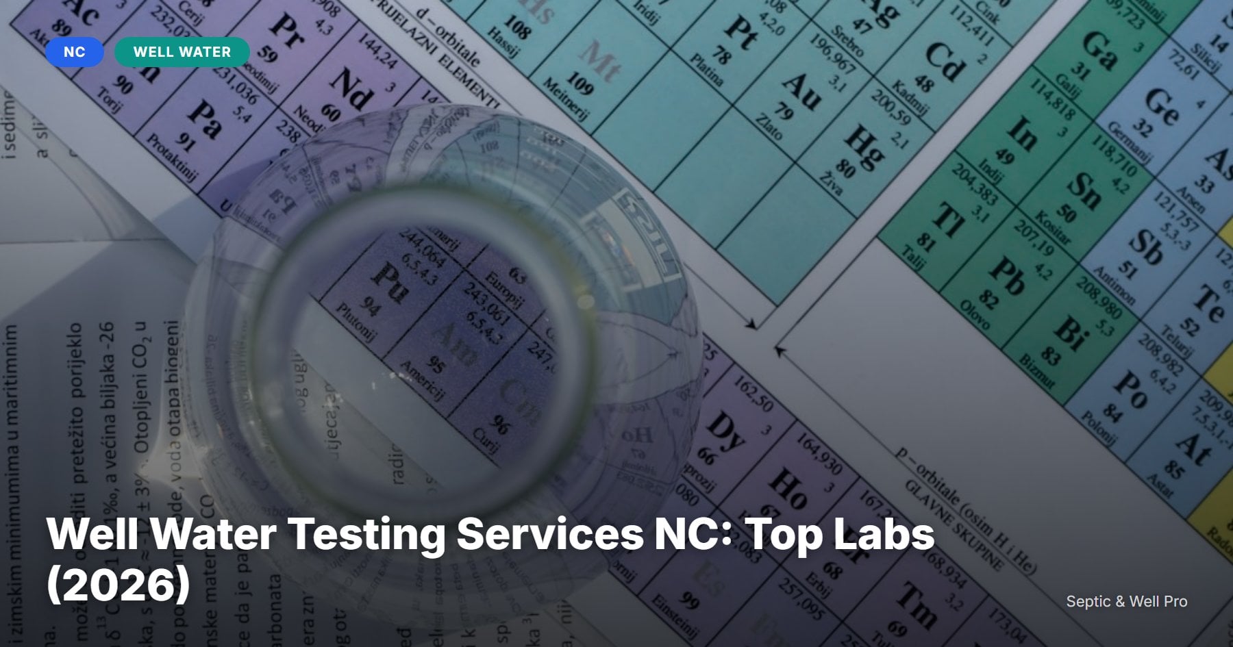 Well Water Testing Services NC: Top Labs (2026)