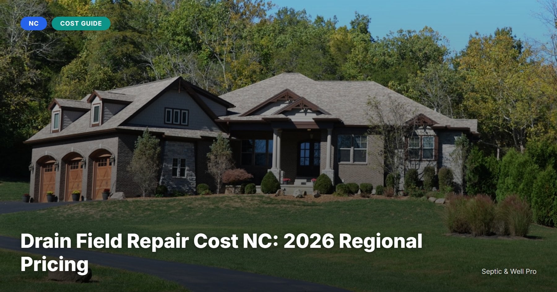 Drain Field Repair Cost NC: 2026 Regional Pricing