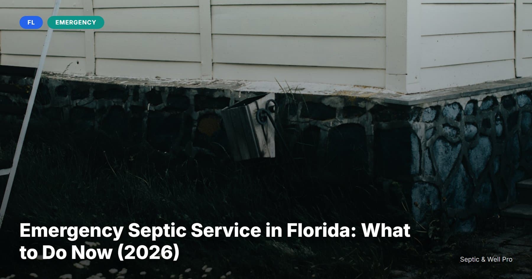Emergency Septic Service in Florida: What to Do Now (2026)