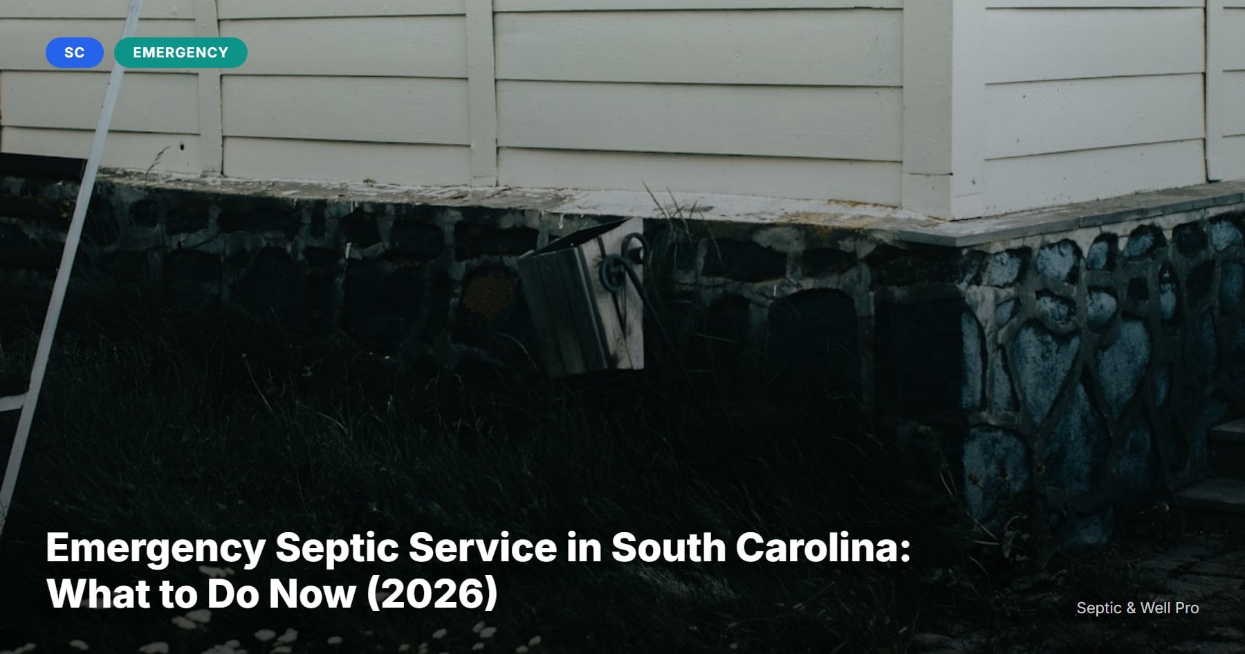 Emergency Septic Service South Carolina: Act Now (2026)