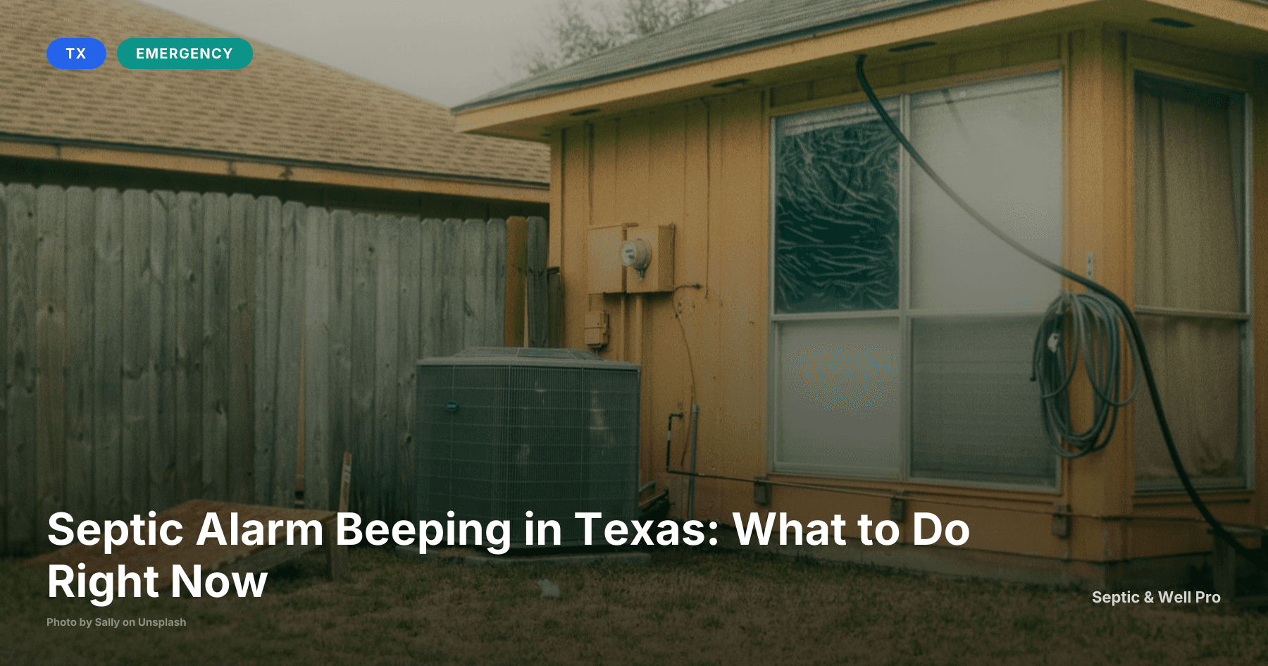 Septic Alarm Beeping in Texas: What to Do Right Now