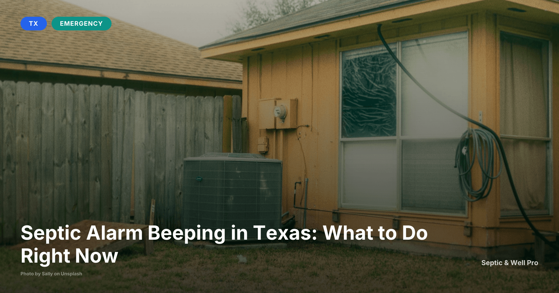 Septic Alarm Beeping in Texas: What to Do Right Now