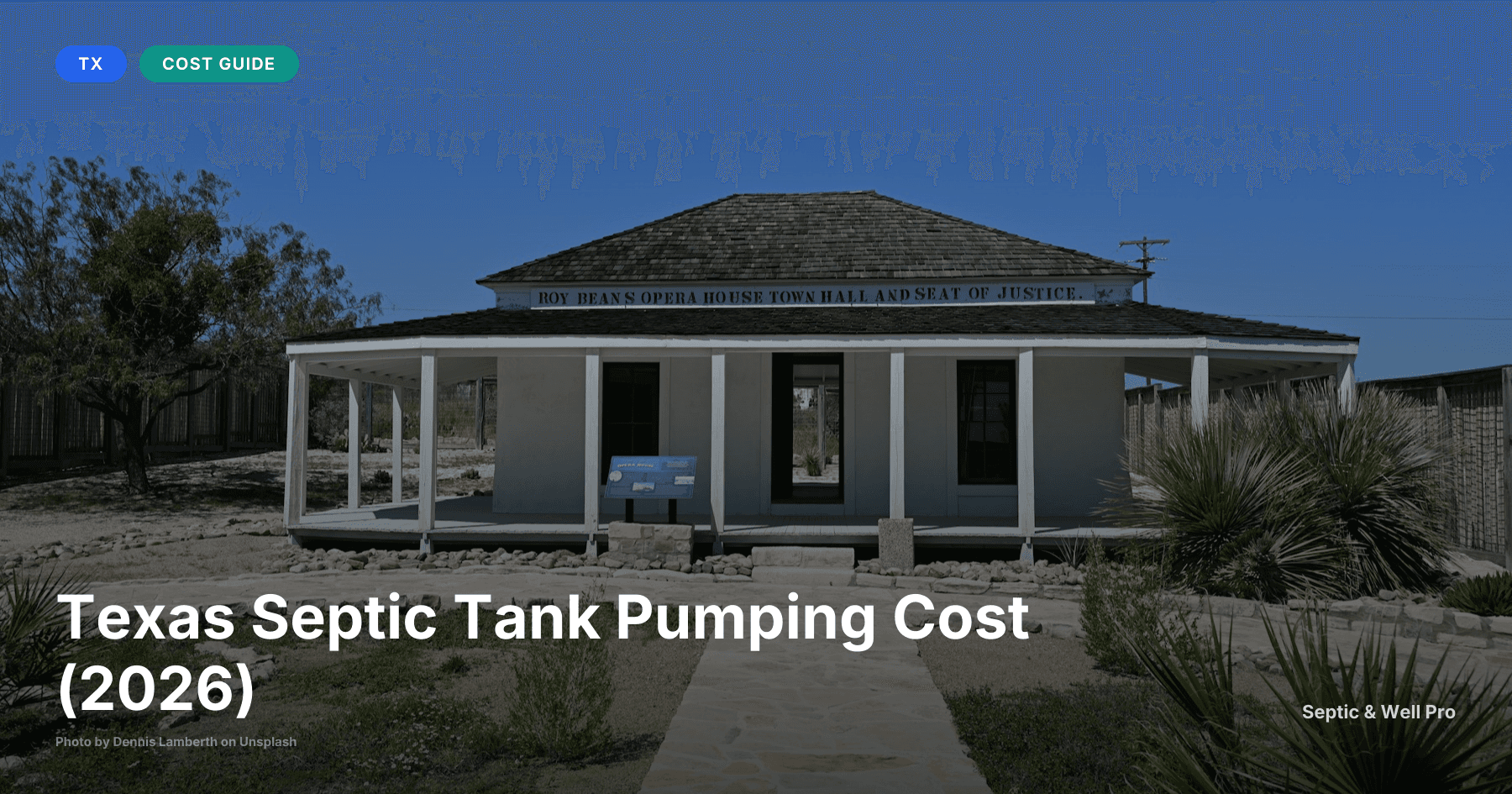 Texas Septic Tank Pumping Cost (2026)