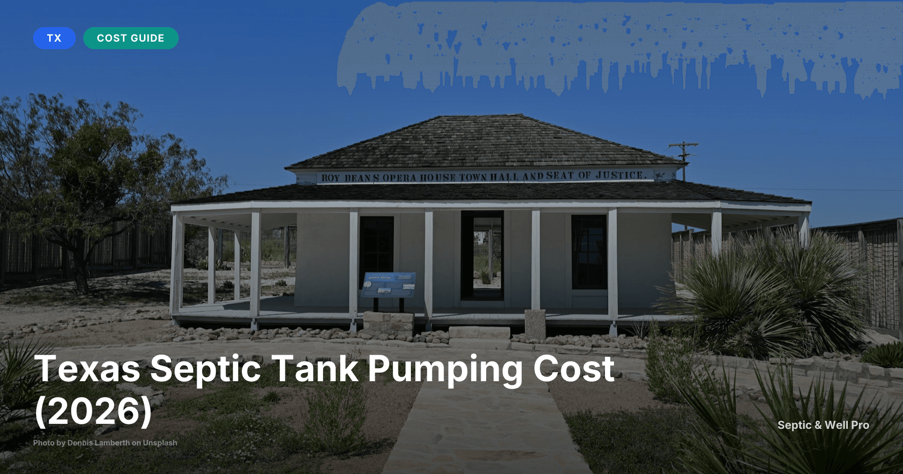 Texas Septic Tank Pumping Cost (2026)
