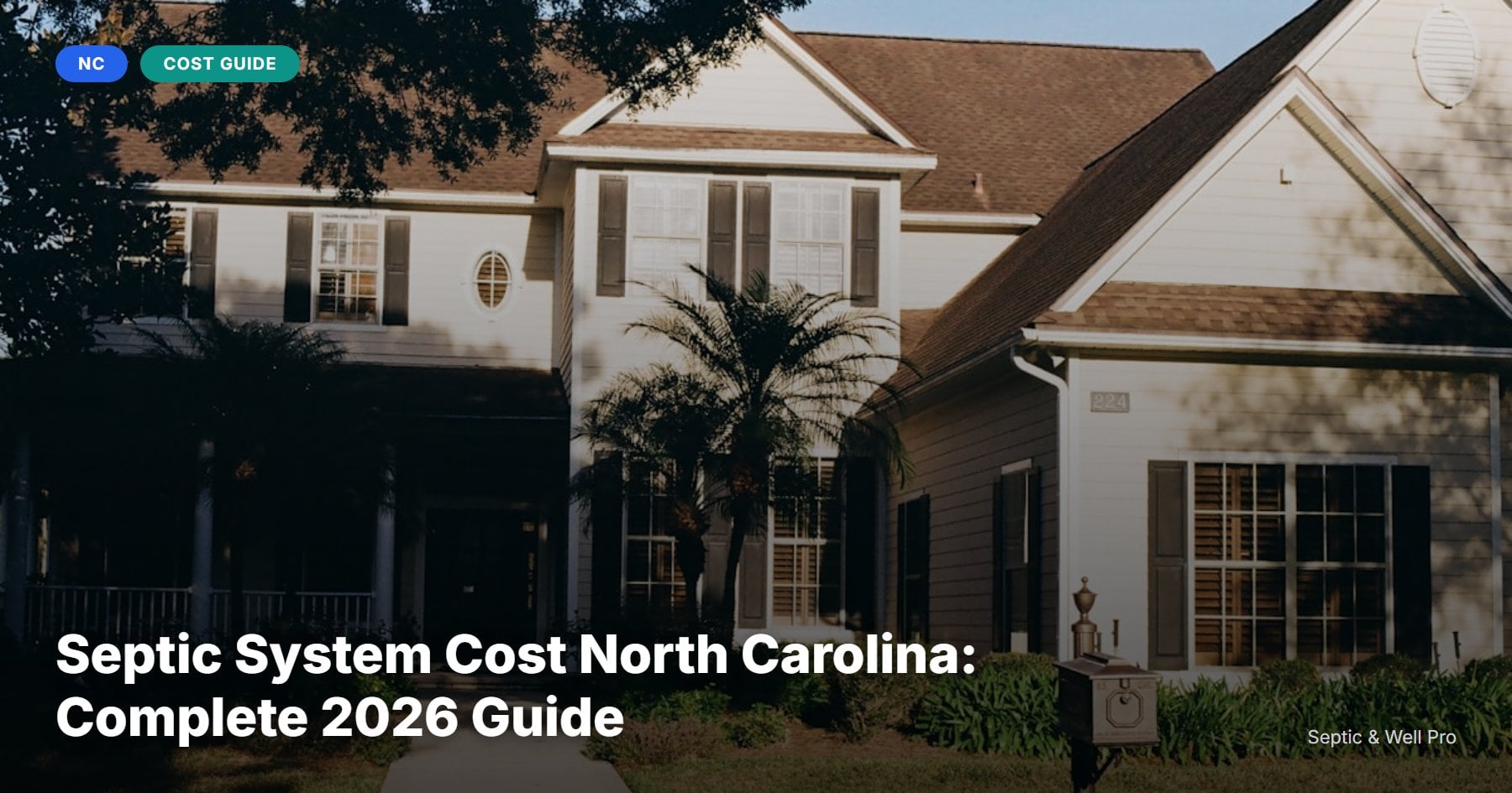Septic System Cost North Carolina: Complete 2026 Guide