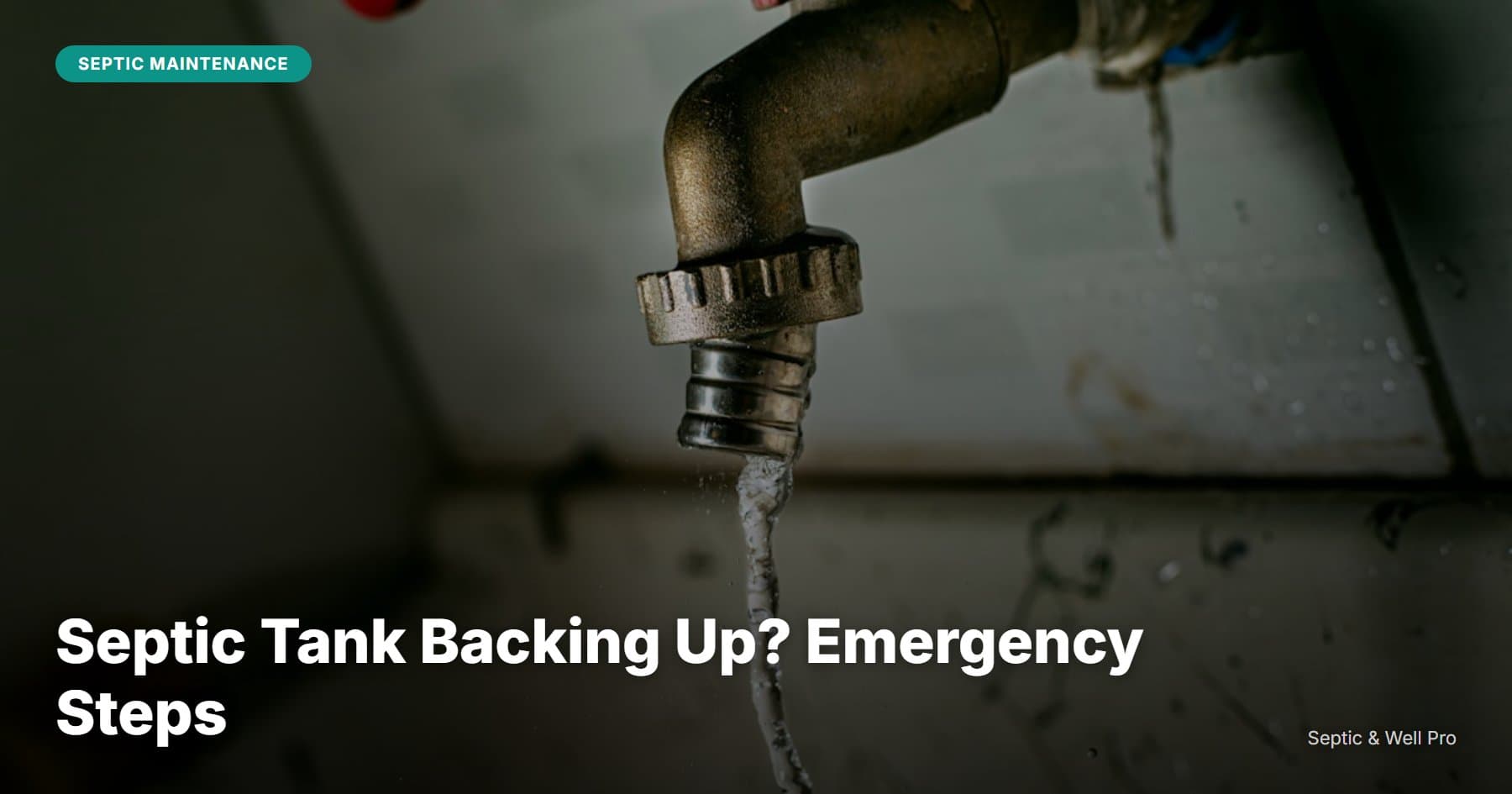 Septic Tank Backing Up? Emergency Steps