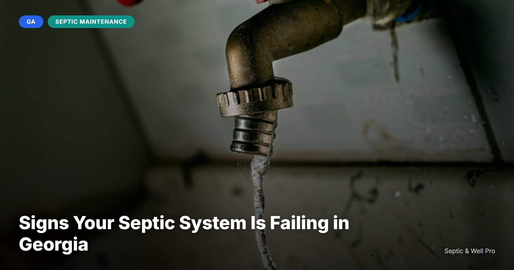 Signs Your Septic System Is Failing in Georgia