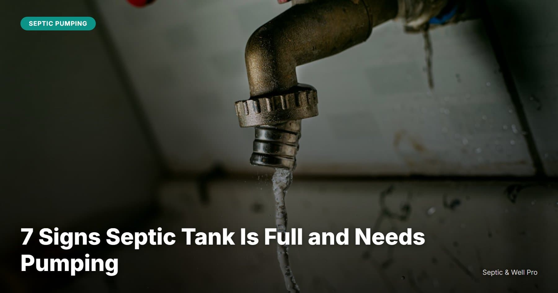 7 Signs Septic Tank Is Full and Needs Pumping