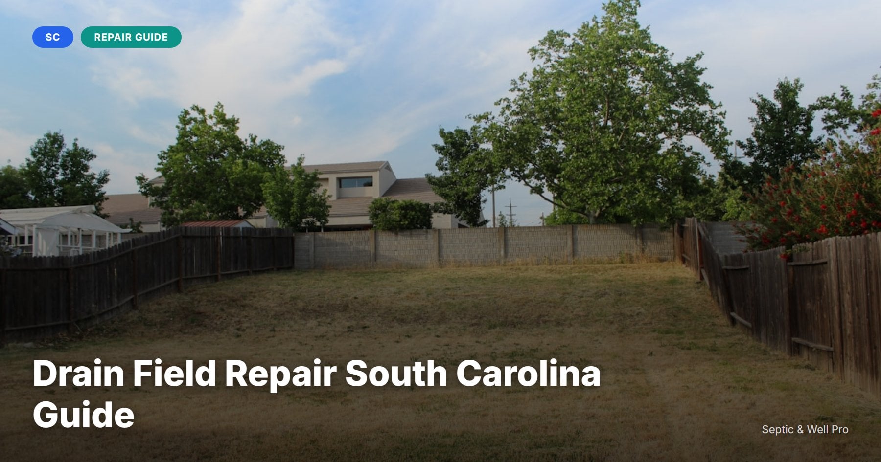 Drain Field Repair South Carolina Guide
