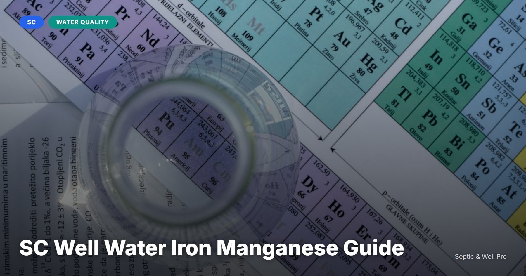 SC Well Water Iron Manganese Guide