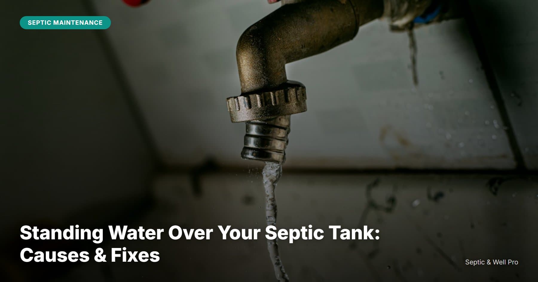 Standing Water Over Your Septic Tank: Causes & Fixes
