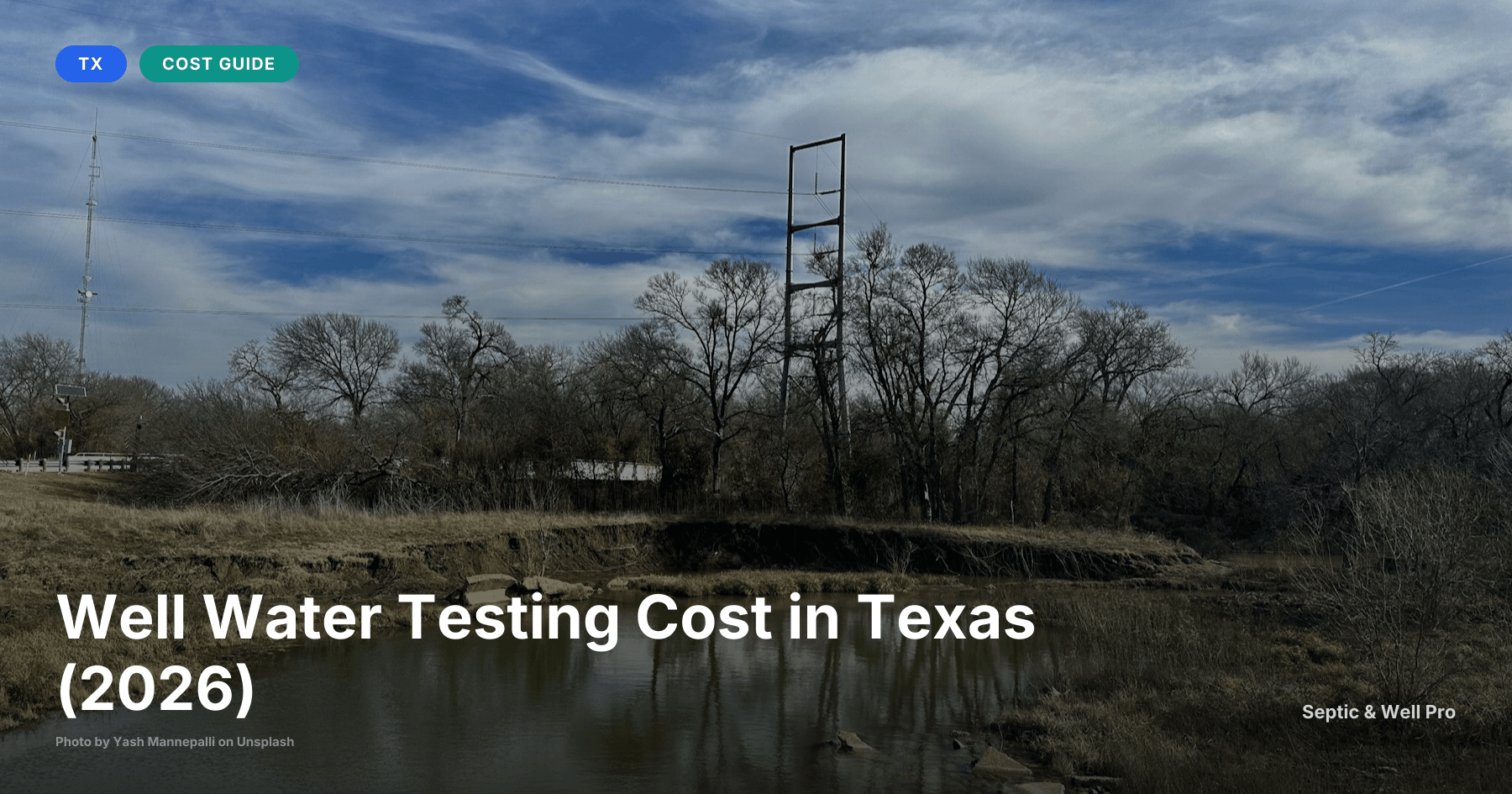 Well Water Testing Cost in Texas (2026)